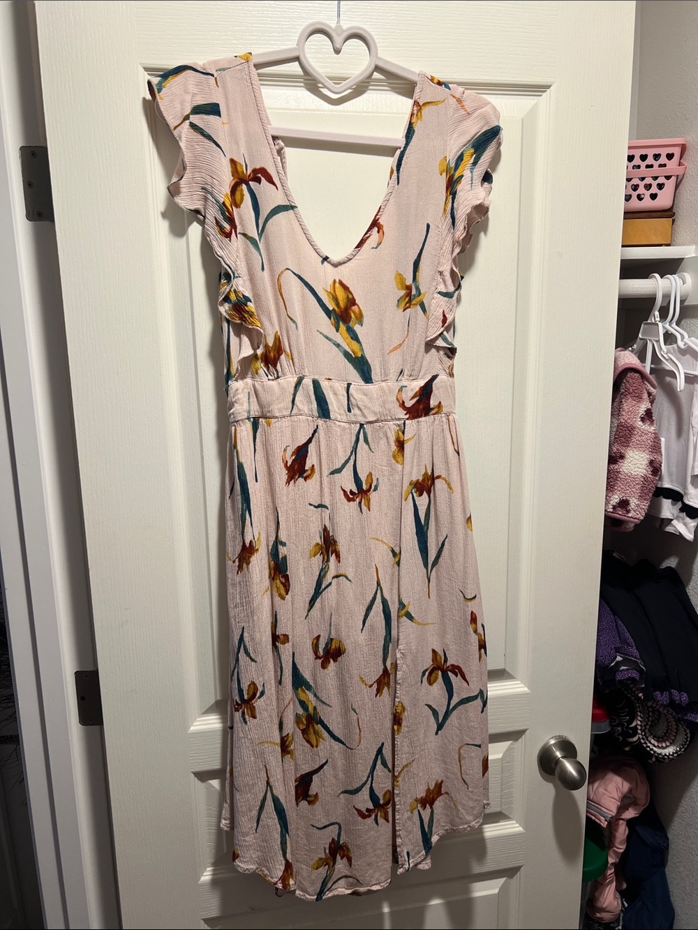 O'Neill Blush Pink Floral V-Neck Dress